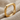 Soft square tube ring, gold vermeil, angled view