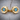 Blue Topaz Porthole Cufflink, gold vermeil, studio product photo