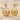 Sun Crescent Orbit Drop Earring, gold vermeil, product photo