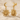 Citrine Sunbeam Halo Drop Earring, gold vermeil, front product view