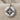 Compass Star Disc Pendant, oxidized silver, front view