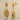 Peridot Leaf Bud Mismatch Earring, gold vermeil, product photo