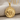 Melissa Bee Coin Pendant, gold vermeil, front view