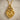 Celtic Heart Knot Crest Pendant in gold vermeil, front view