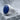 Lapis Triskele Shoulder Ring, polished silver, angled product photo