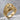 Trinity Knot Boss Ring in gold vermeil, front angled view