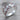 Bandana Knot Enamel Ring, polished silver, angled product photo