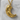 Crescent Ember Horn Pendant, gold vermeil, studio product photo