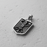 Angled view of silver Bundesadler pendant highlighting thick bail and polished edges