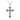 Byzantine Cross Pendant, front view on white