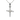 Front view of 925 sterling silver nail cross pendant featuring three nails bound by rope on charcoal background