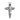 Crown of Thorns Crucifix Pendant, front view on black background
