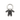 Front view of 925 sterling silver boy doll pendant featuring sparkling black stones on a clean white background