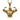 Gold vermeil bodybuilder pendant flexing muscles in double biceps pose