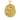Gold vermeil abstract skull pendant with rough organic texture displayed on dark wood background