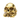 Gold vermeil sci-fi trooper skull ring with mechanical ribbed jaw detail on dark textured stone