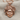 Gorgon Medusa Pendant, rose gold, front product view on woven fabric