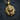Close-up angled view of roaring lion pendant highlighting the detailed open mouth and highly polished gold finish