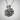 Blooming rose pendant, polished, product photo hanging on wall