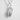Fragmentation Grenade Pendant, polished silver, angled product photo