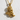 Dreaming Baby Angel Pendant, gold vermeil, front view on textured background