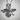 Segmented Bee Pendant, polished silver, front view