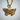 Heart Antenna Butterfly Pendant, gold vermeil, product photo with chain