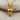 Buffalo Skull Pendant, gold vermeil, front view