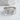 Overlapping Heart Ring in polished silver, three-quarter view