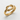 Reef Knot Ring, gold vermeil, angled view on textured surface