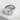 Card club ring, polished silver, front view product photo