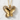 Double Wing Butterfly Pendant, gold vermeil, front view on textured background