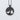 Maiden Tree of Life Pendant in black rhodium, front view on white stone