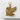 Kneeling Winged Isis Pendant, gold vermeil, front view on textured white surface