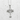 Openwork Celtic Cross Pendant, polished silver, front view on stone