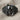 Rosette Skull Ring, black rhodium plated, front view