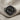 Double Koi Fish Ring, black rhodium, front view on neutral linen