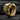 Skull Cluster Hoop Earring, gold vermeil, product photo on stone