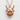 Guardian Oni Mask Pendant, rose gold, front view on white