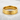 Close-up detail of the Japanese kanji Do engraved on a polished 925 sterling silver band with gold vermeil finish
