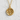 Sakura blossom medallion pendant, gold vermeil, front view on white textured surface