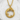 Coiled Dragon Pendant, gold vermeil, front view on stone