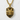 Samurai Kabuto Helmet Pendant, gold vermeil finish, front view