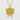 Hammered Disc Torii Gate Pendant, gold vermeil, front view
