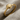 Scallop Seashell Ring, gold vermeil, product view on fabric