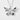Origami Butterfly Pendant, polished silver, front product view on white textured surface