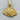 Flat lay view of the 14K gold vermeil royal flush pendant highlighting the intricate engravings of the 10 through Ace