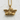 Cherub Angel Pendant, gold vermeil, front view on textured wall