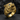 Detailed 3D sculpted gold vermeil wolf head ring with crescent moon engraving on dark stone background