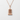 Kyoto Pagoda Pendant, rose plated silver, front view on white